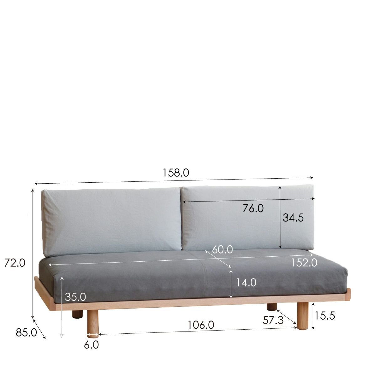 ①✅ソファベッド✅ PISOLINO Sofa Bed 158 （ソファベッド） | DENTO STORE | 額縁・家具