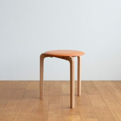 2脚セット　DENTO LISCIO Stool 木工家具 スツール | LISCIO Stool | 柿渋染 | DENTO